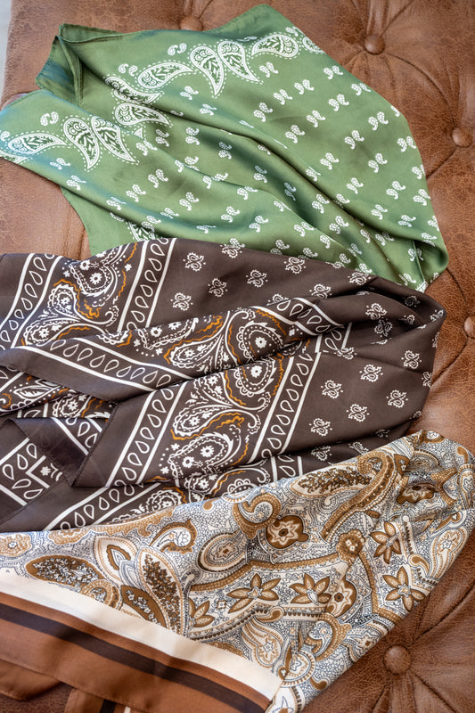 The Paisley Satin Scarf