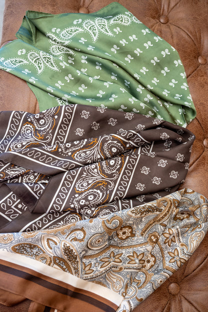 The Paisley Satin Scarf