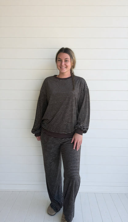 Coffee Run Striped Set