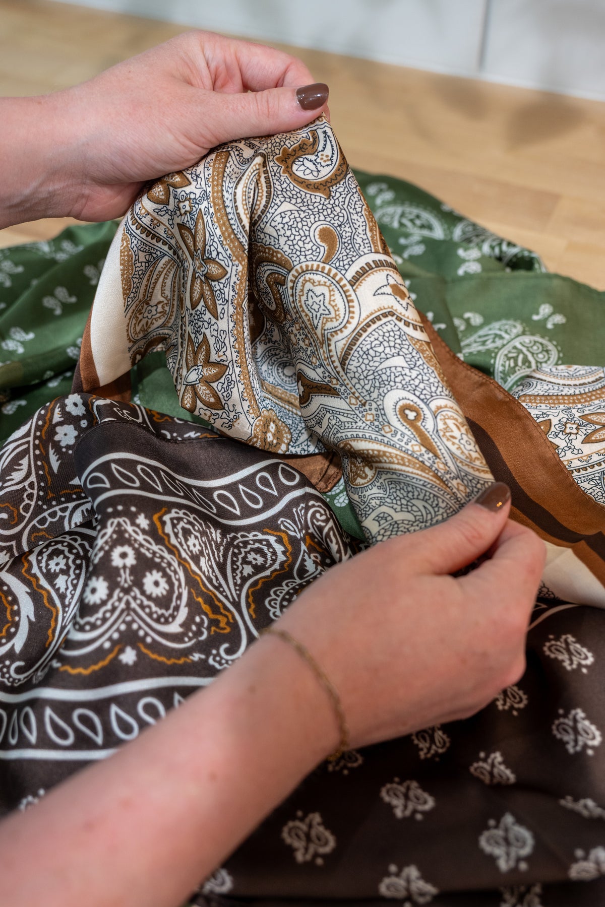 The Paisley Satin Scarf